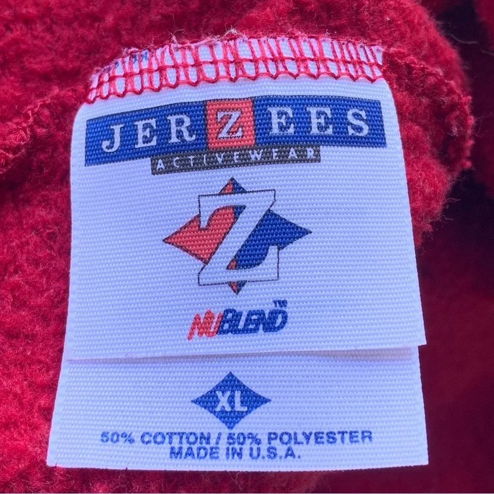 Vintage Jerzees Blank Red Activewear Pants Sweatpants Size XL